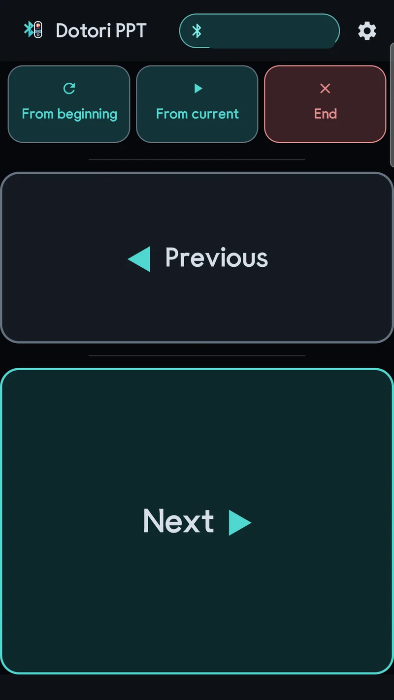 Presentation remote control screen