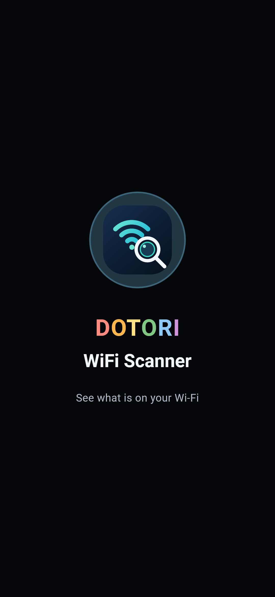 Dotori WiFi Scanner startup screen