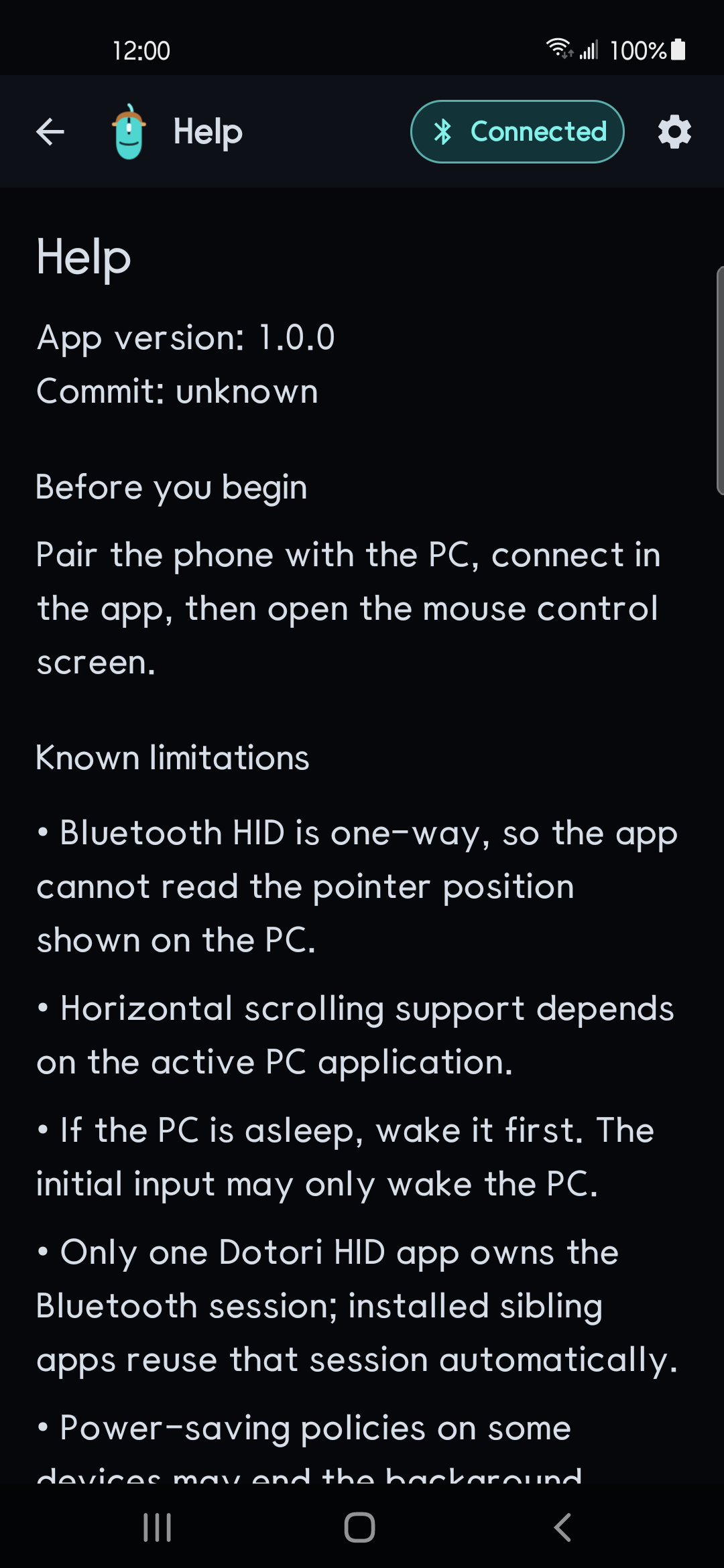 Bluetooth Mouse help