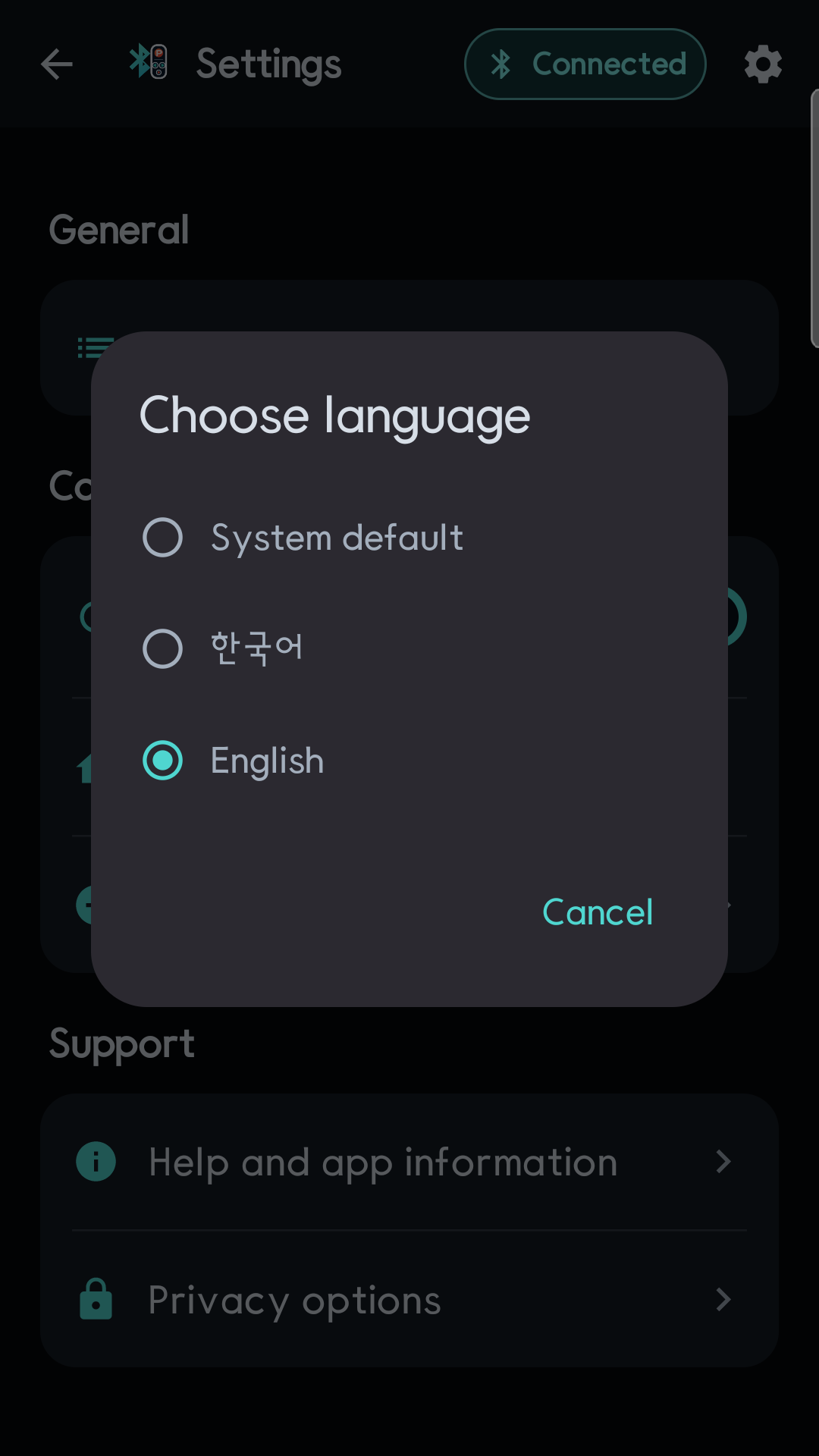 Presentation remote language selection